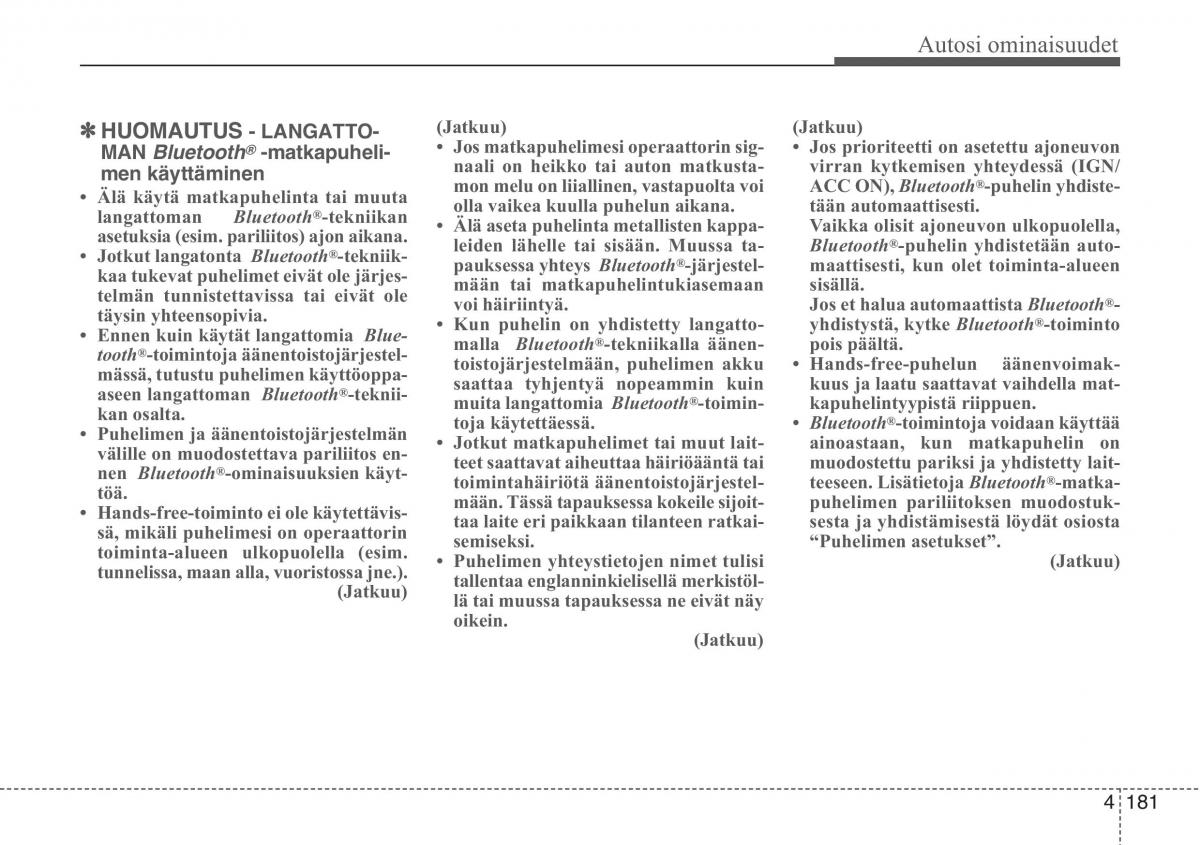 KIA Sportage III 3 omistajan kasikirja / page 262