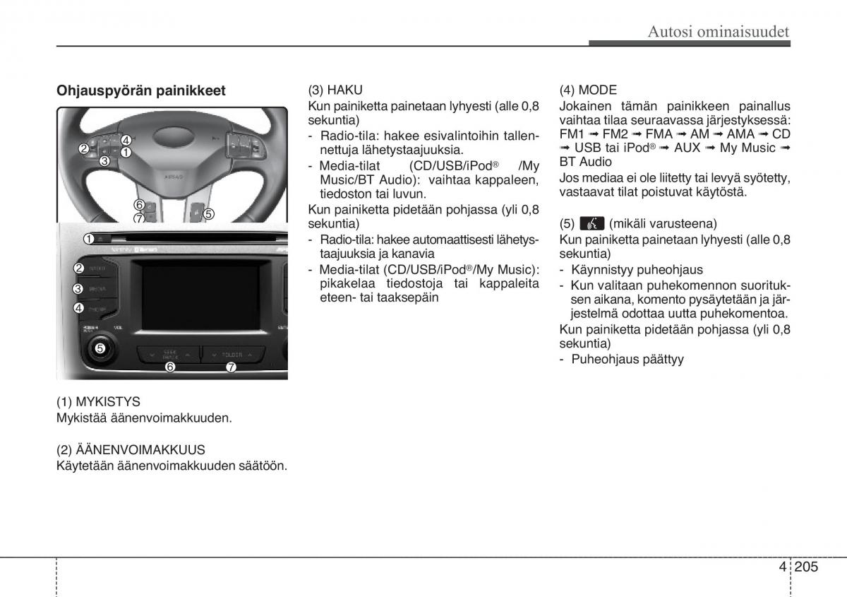 KIA Sportage III 3 omistajan kasikirja / page 278