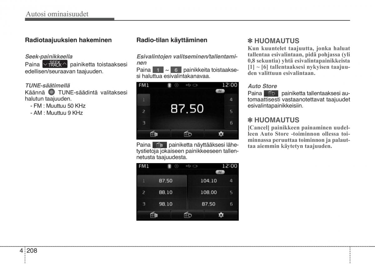 KIA Sportage III 3 omistajan kasikirja / page 281