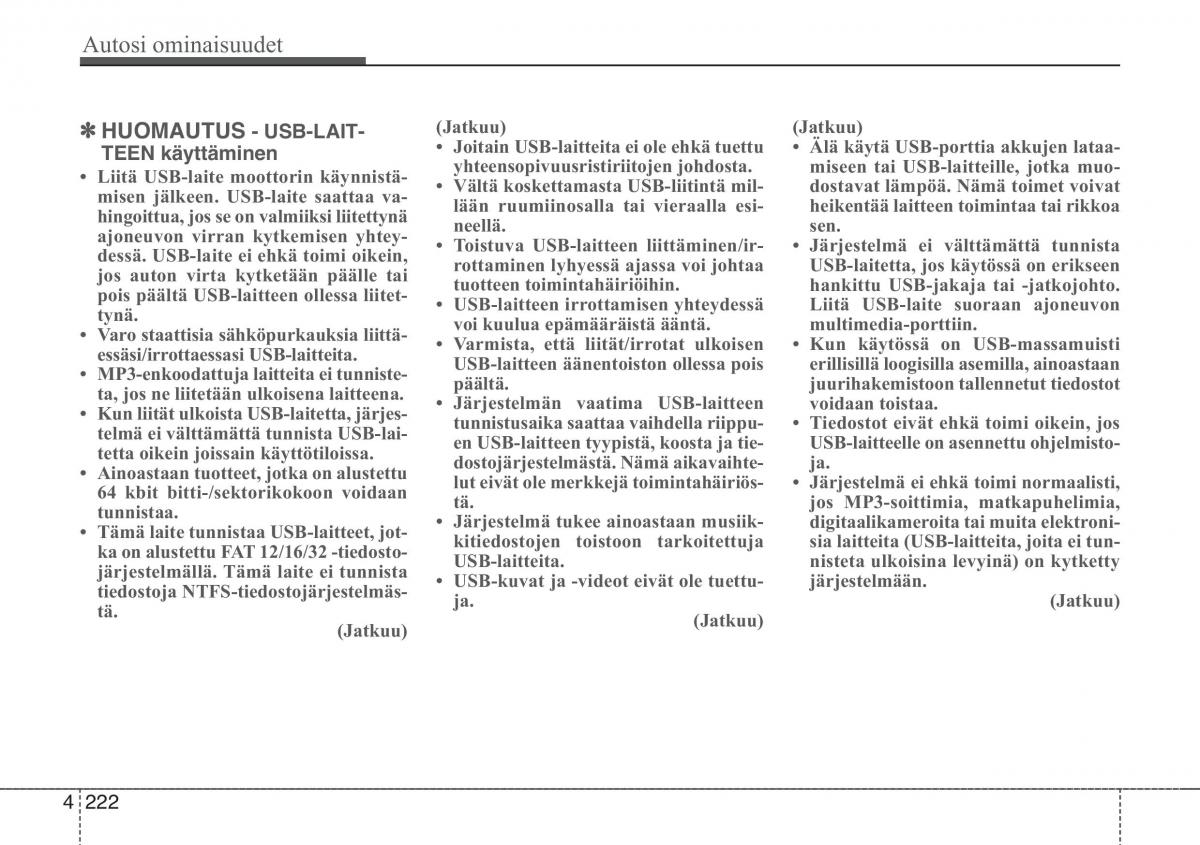 KIA Sportage III 3 omistajan kasikirja / page 295