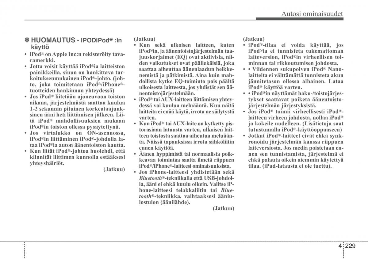 KIA Sportage III 3 omistajan kasikirja / page 302