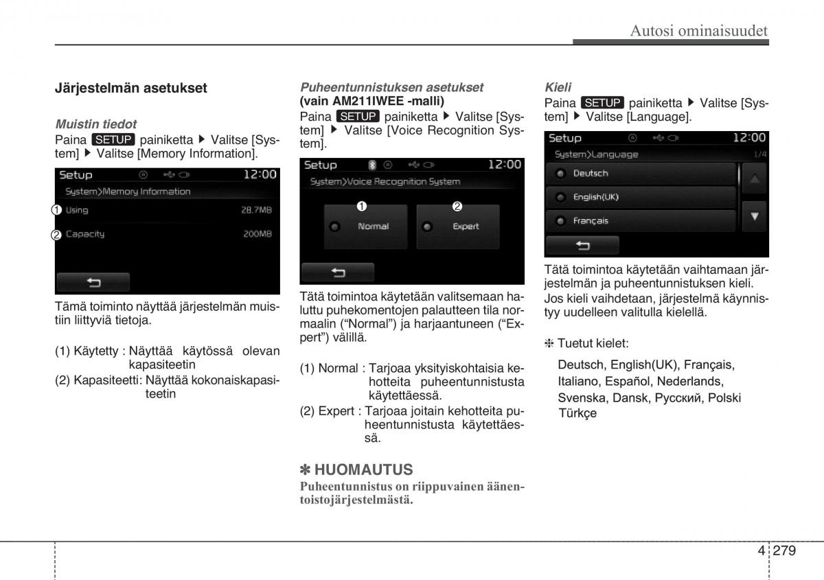 KIA Sportage III 3 omistajan kasikirja / page 352