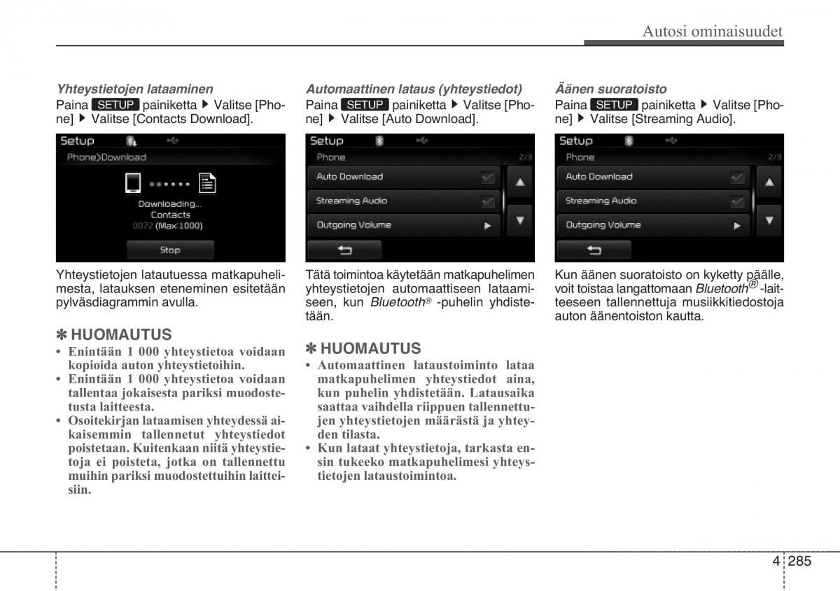 KIA Sportage III 3 omistajan kasikirja / page 358