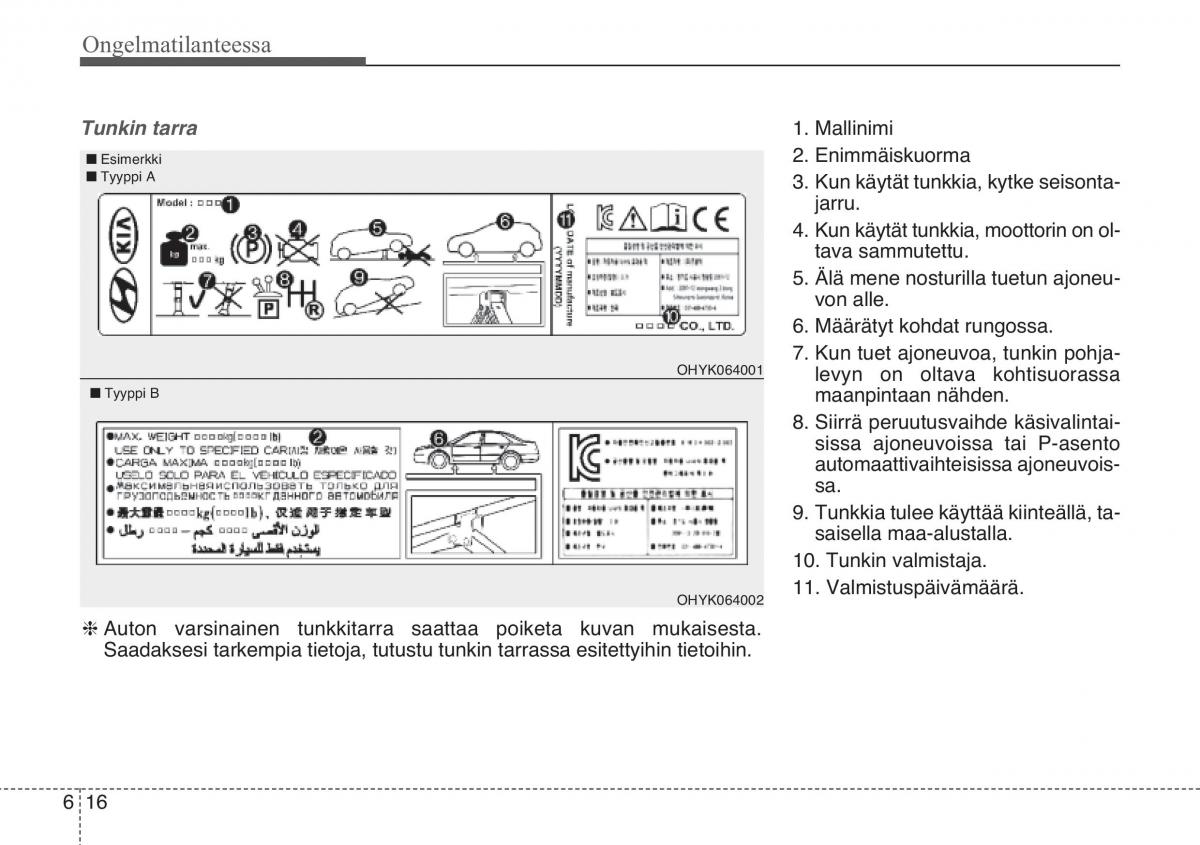 KIA Sportage III 3 omistajan kasikirja / page 450