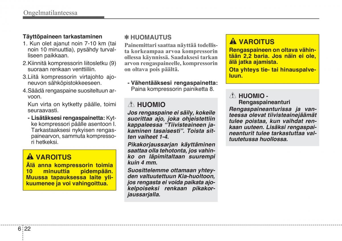 KIA Sportage III 3 omistajan kasikirja / page 456