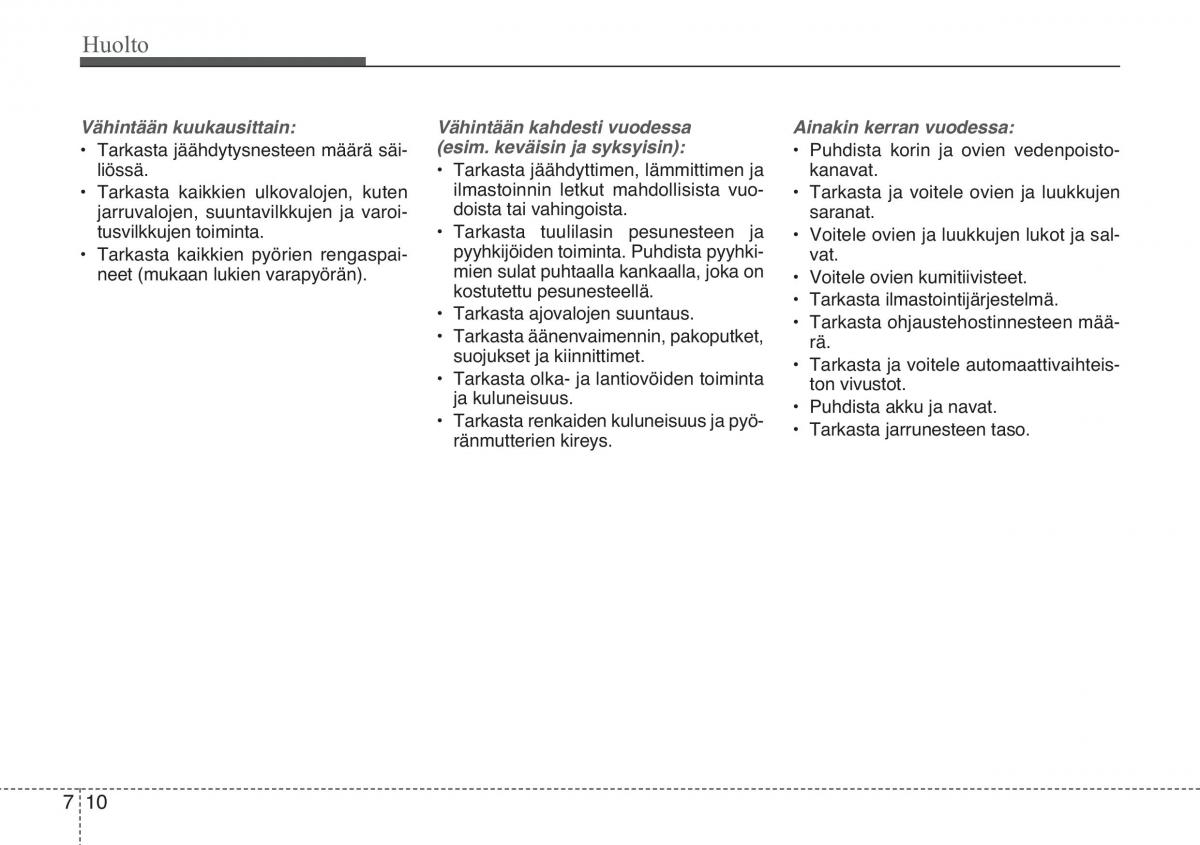 KIA Sportage III 3 omistajan kasikirja / page 477