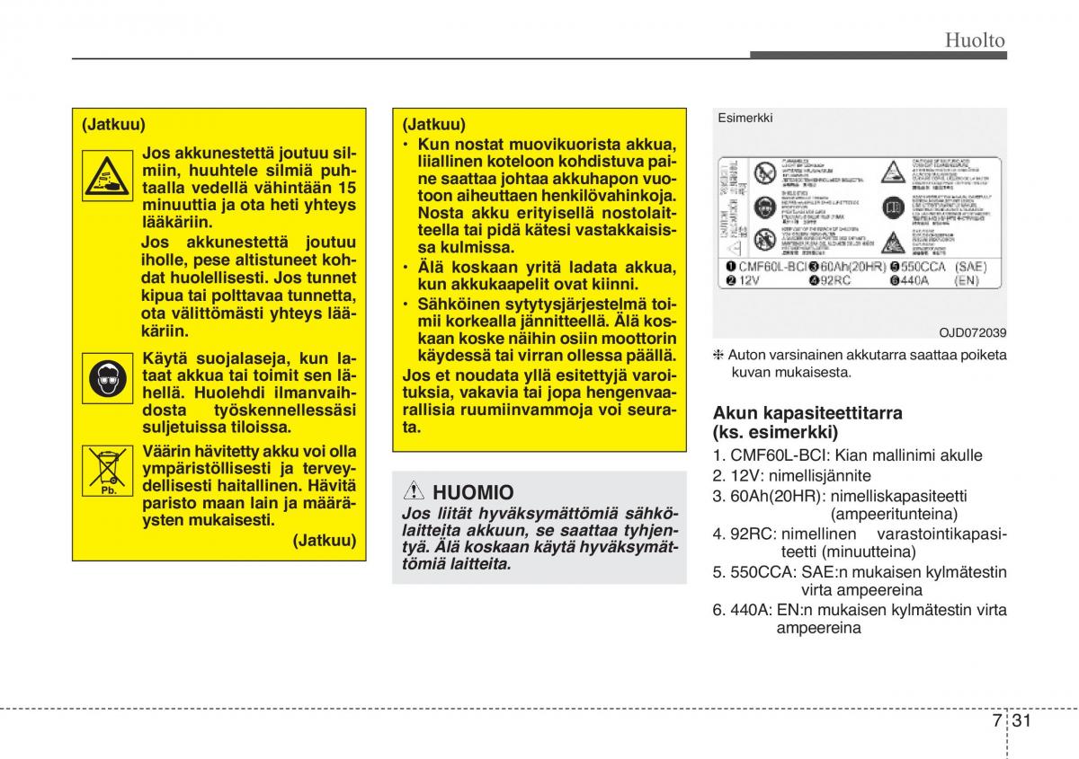 KIA Sportage III 3 omistajan kasikirja / page 498