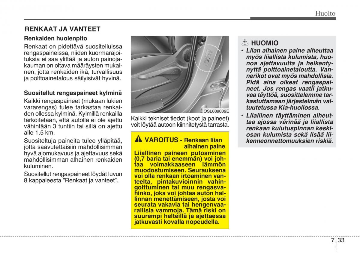 KIA Sportage III 3 omistajan kasikirja / page 500