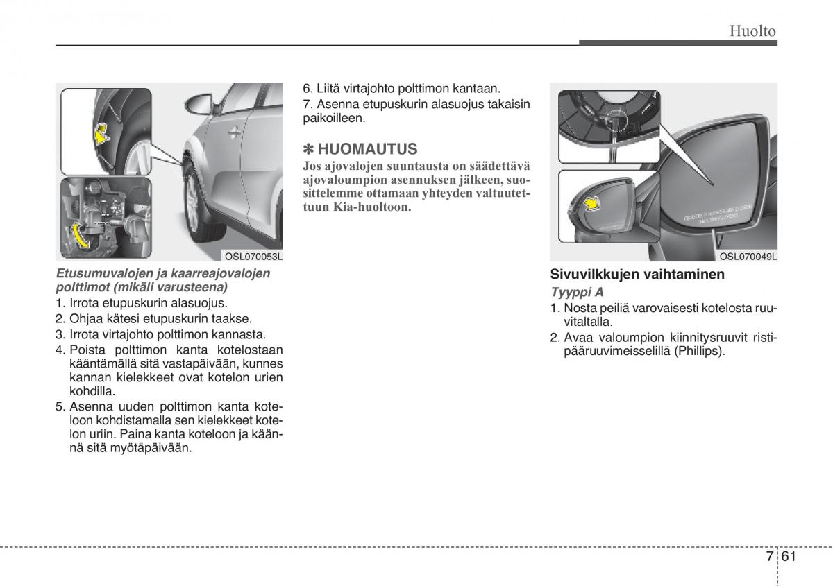 KIA Sportage III 3 omistajan kasikirja / page 528