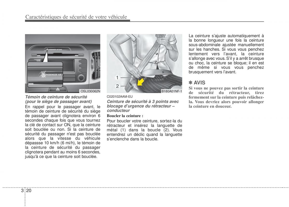 KIA Sportage III 3 manuel du proprietaire / page 33