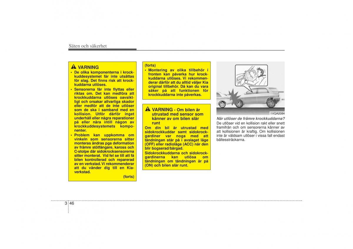 KIA Sportage III 3 instruktionsbok / page 68