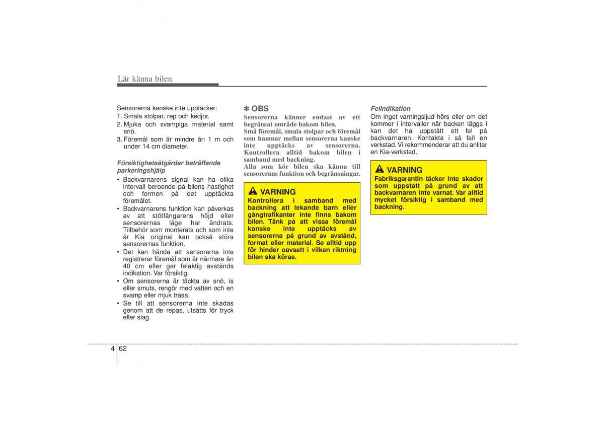 KIA Sportage III 3 instruktionsbok / page 135