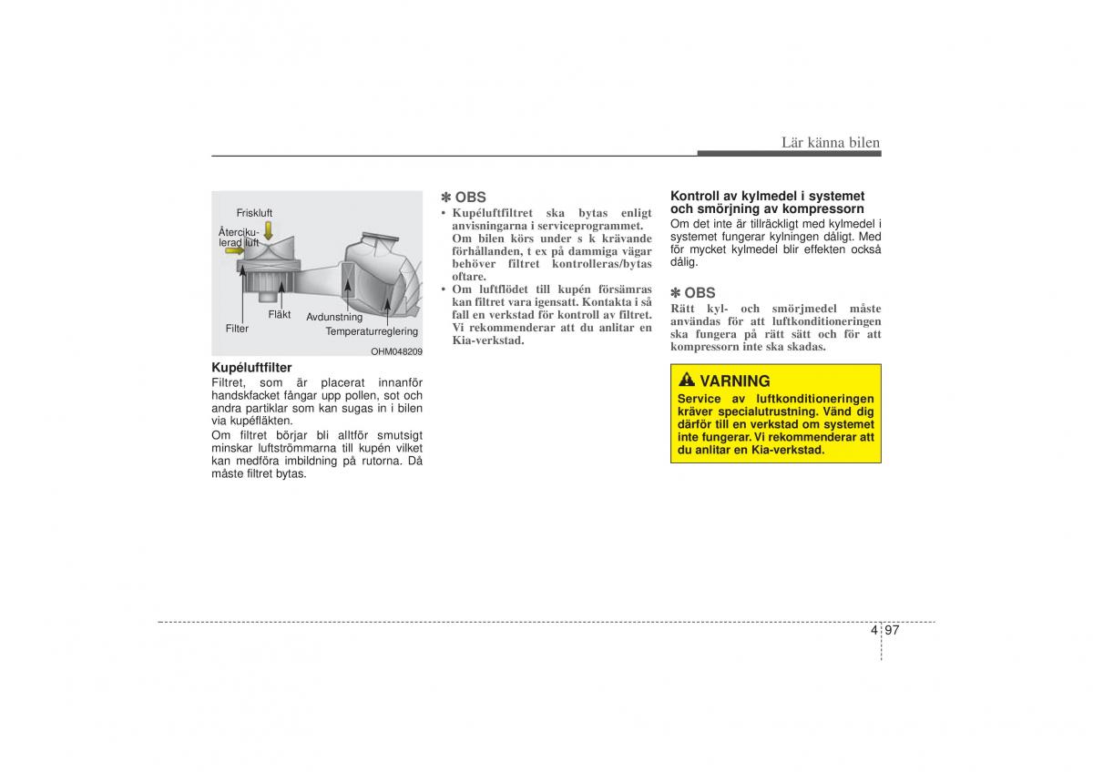 KIA Sportage III 3 instruktionsbok / page 170