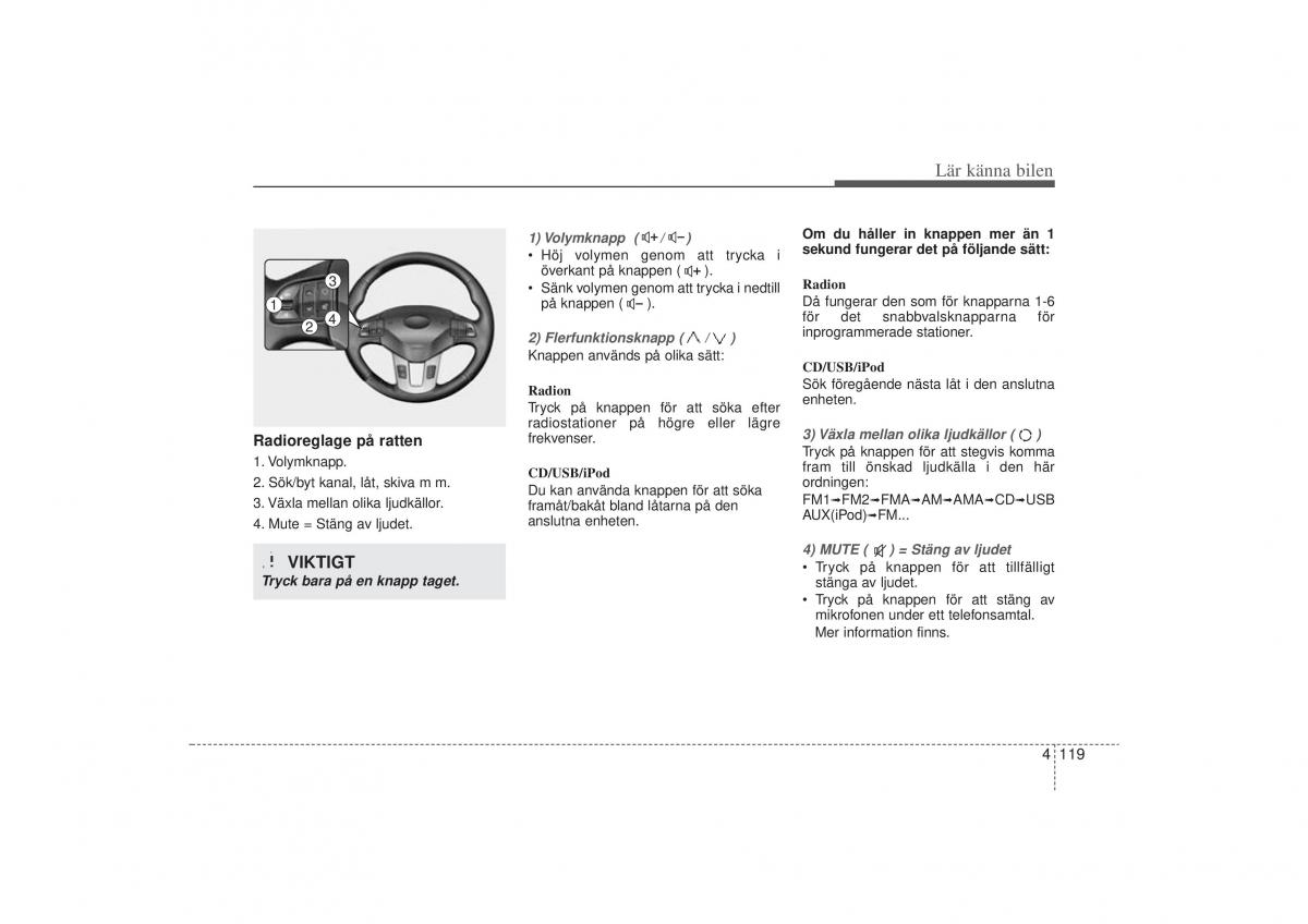 KIA Sportage III 3 instruktionsbok / page 192