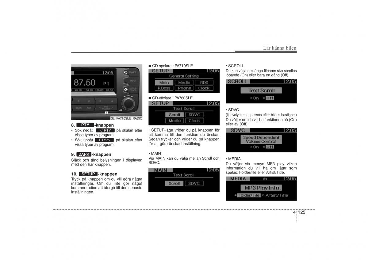 KIA Sportage III 3 instruktionsbok / page 198