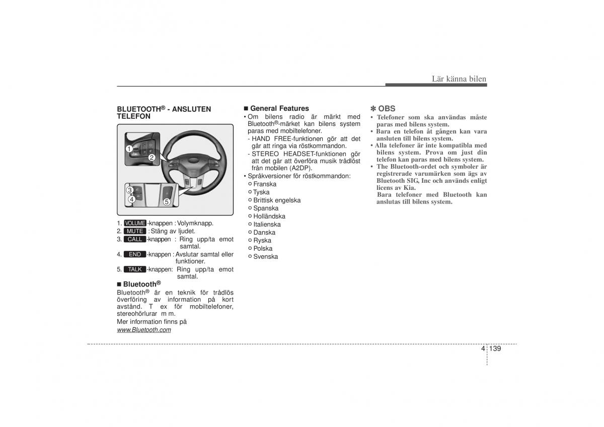 KIA Sportage III 3 instruktionsbok / page 212