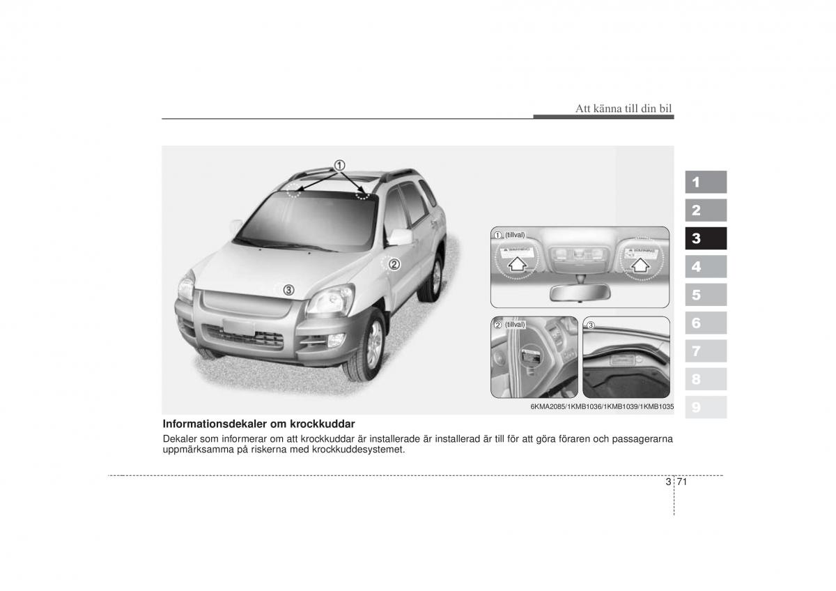 KIA Sportage II 2 instruktionsbok / page 87