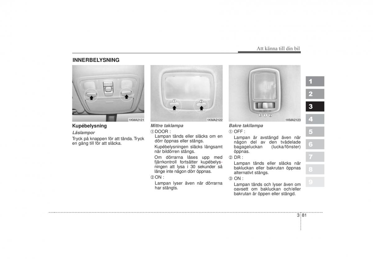 KIA Sportage II 2 instruktionsbok / page 97