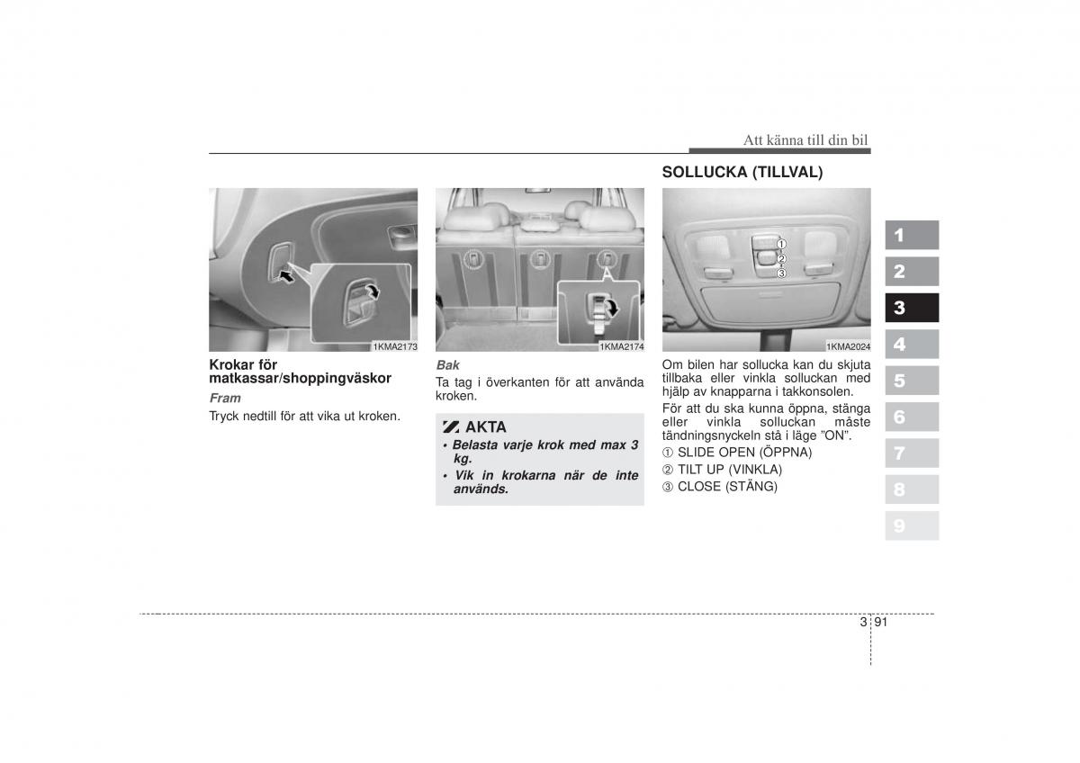 KIA Sportage II 2 instruktionsbok / page 107