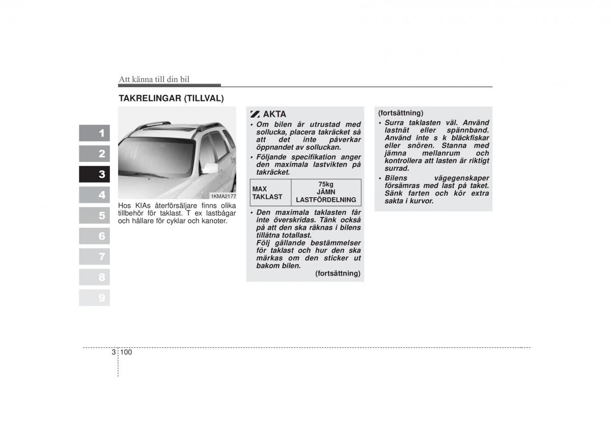 KIA Sportage II 2 instruktionsbok / page 116