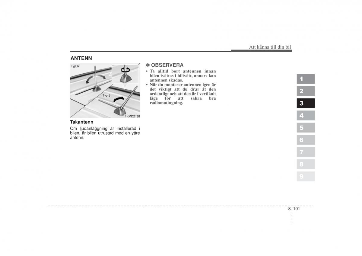 KIA Sportage II 2 instruktionsbok / page 117