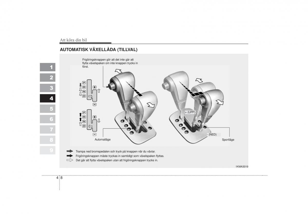 KIA Sportage II 2 instruktionsbok / page 125