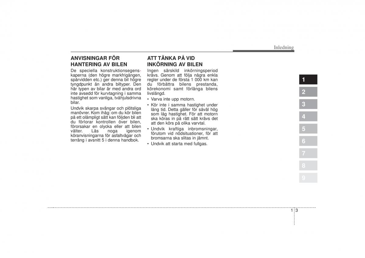 KIA Sportage II 2 instruktionsbok / page 13