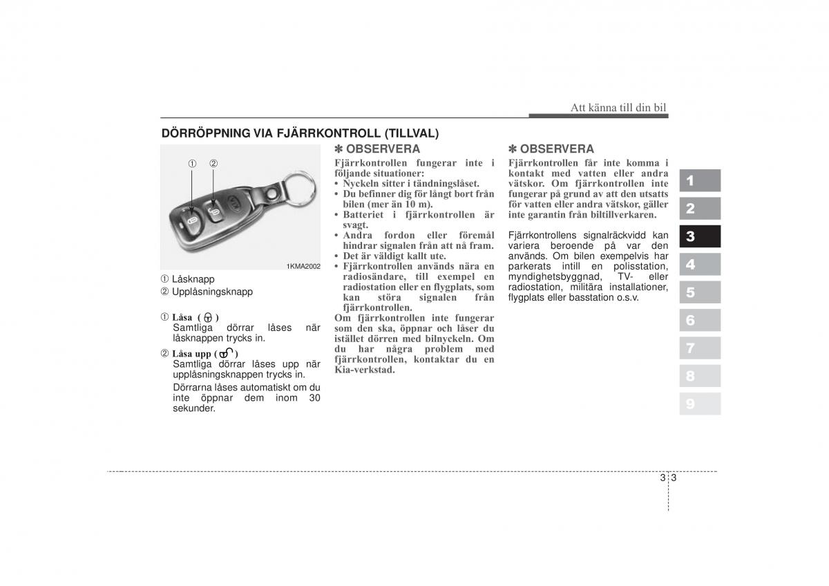 KIA Sportage II 2 instruktionsbok / page 19