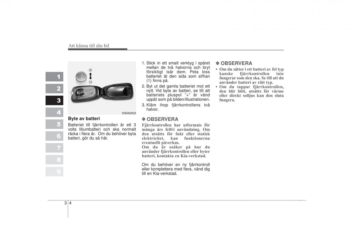 KIA Sportage II 2 instruktionsbok / page 20