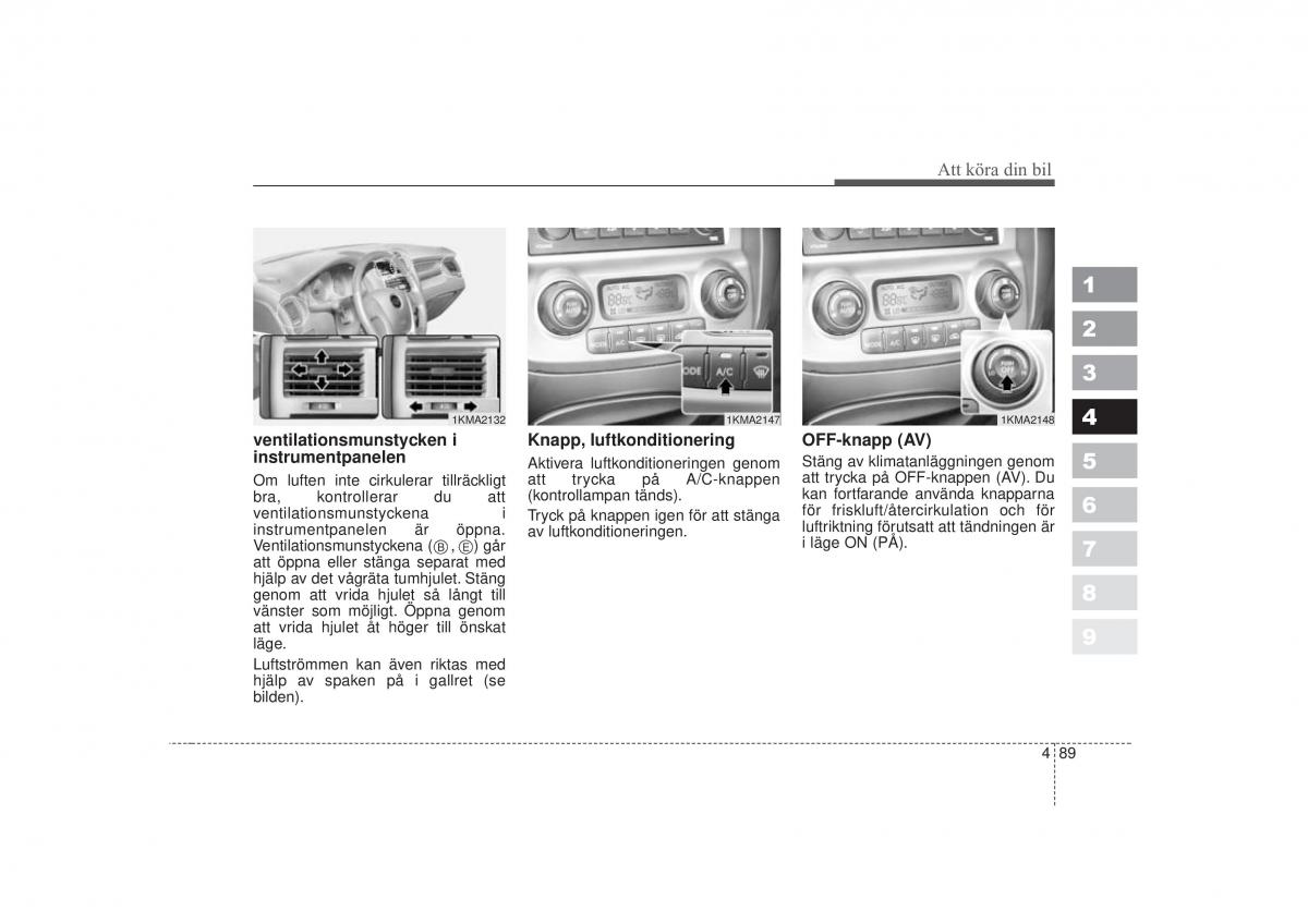 KIA Sportage II 2 instruktionsbok / page 206