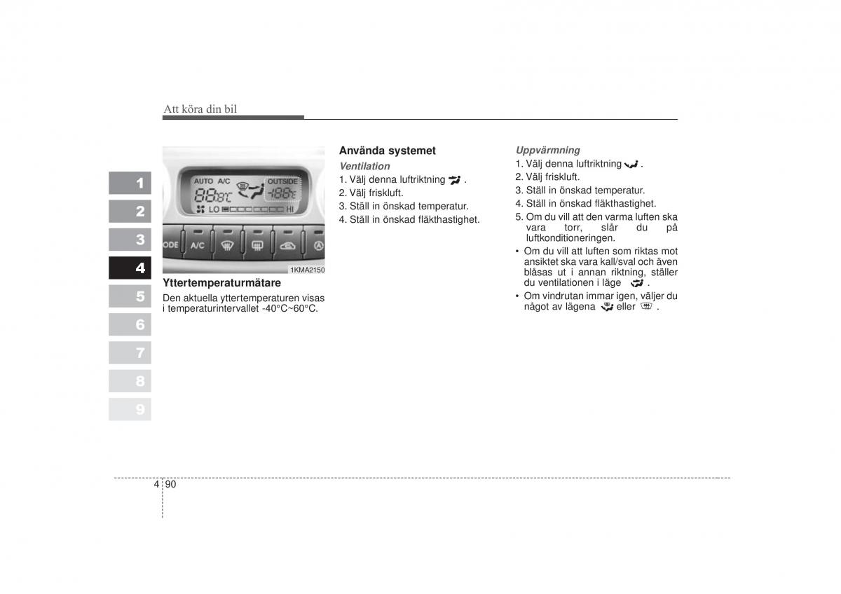 KIA Sportage II 2 instruktionsbok / page 207