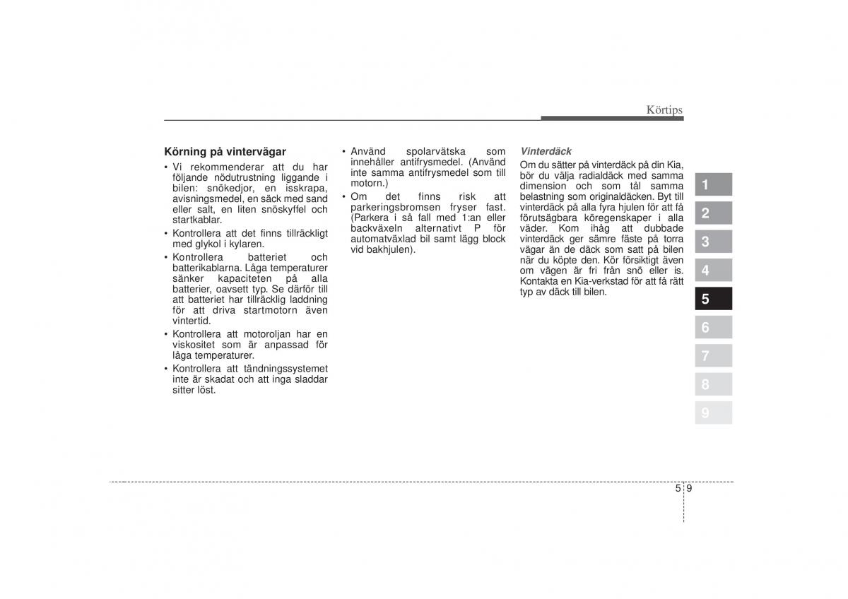 KIA Sportage II 2 instruktionsbok / page 224