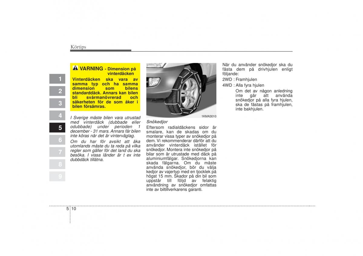 KIA Sportage II 2 instruktionsbok / page 225