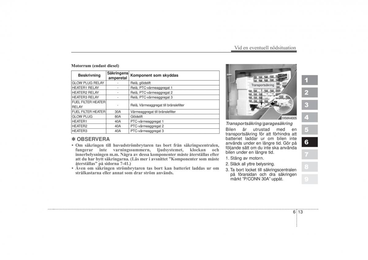 KIA Sportage II 2 instruktionsbok / page 269