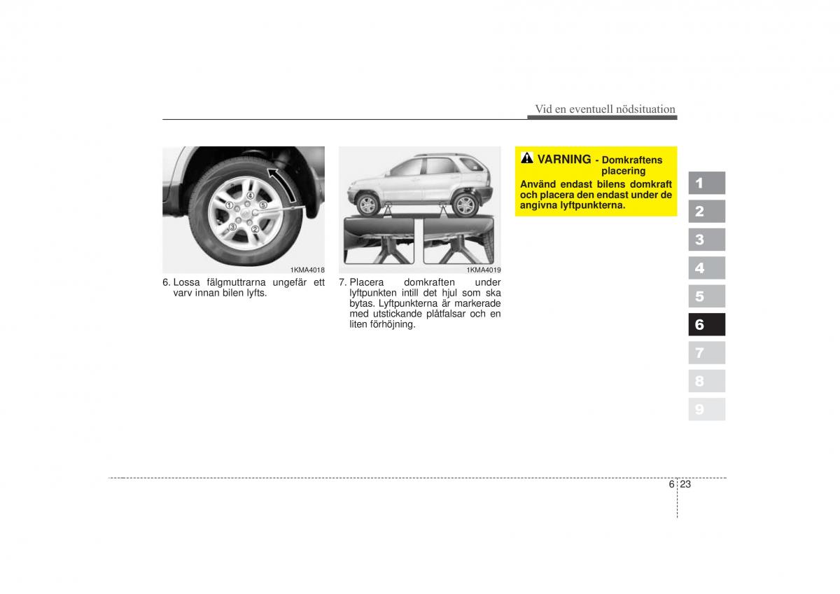 KIA Sportage II 2 instruktionsbok / page 279