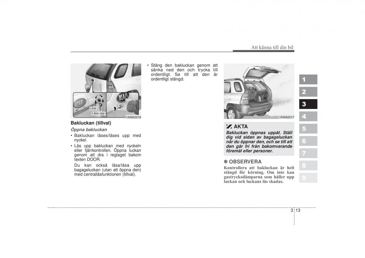 KIA Sportage II 2 instruktionsbok / page 29