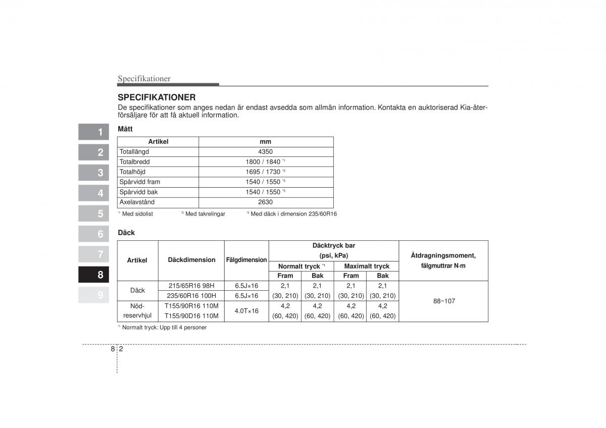 KIA Sportage II 2 instruktionsbok / page 347