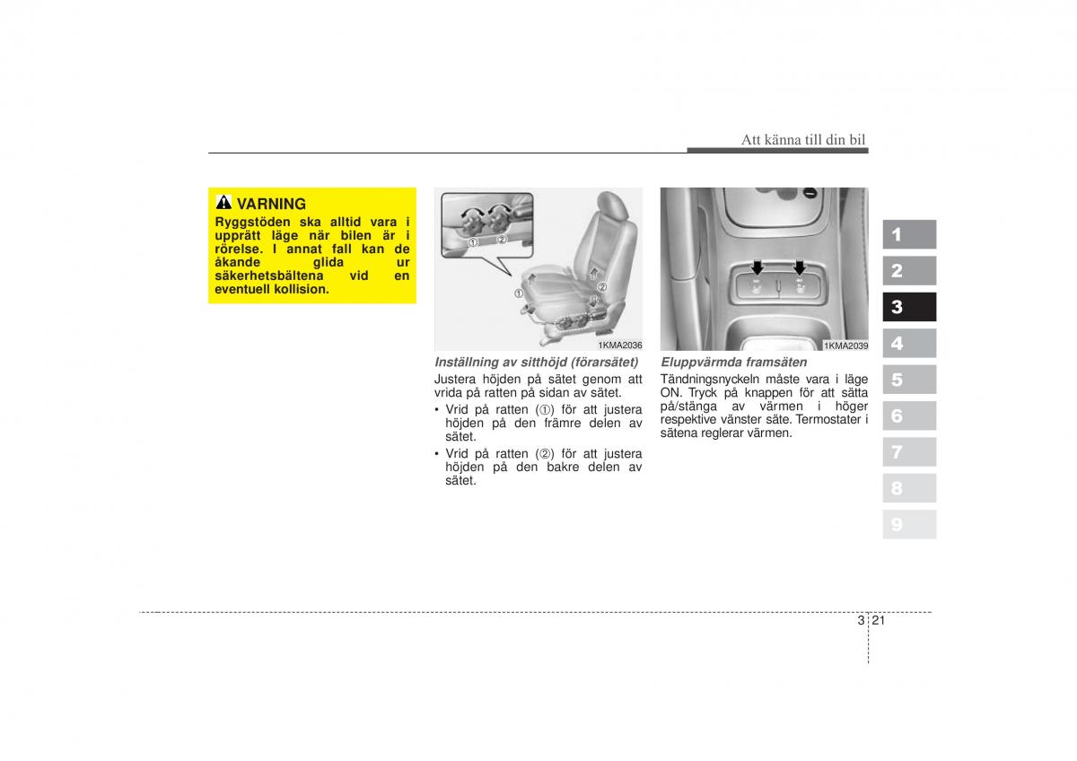 KIA Sportage II 2 instruktionsbok / page 37