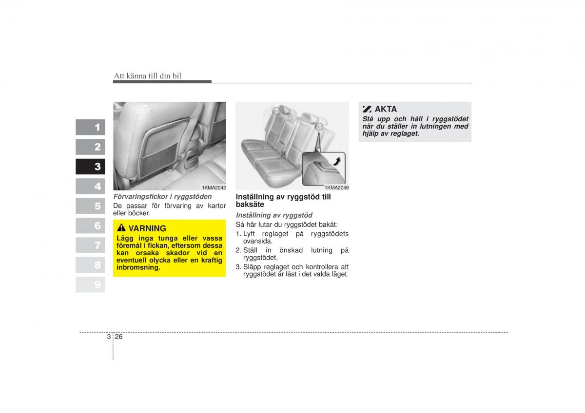 KIA Sportage II 2 instruktionsbok / page 42