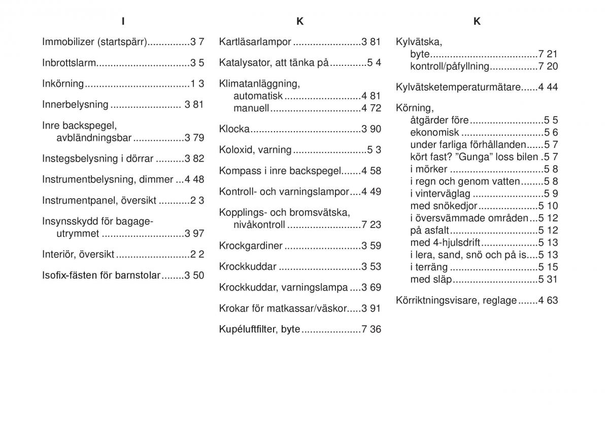 KIA Sportage II 2 instruktionsbok / page 5