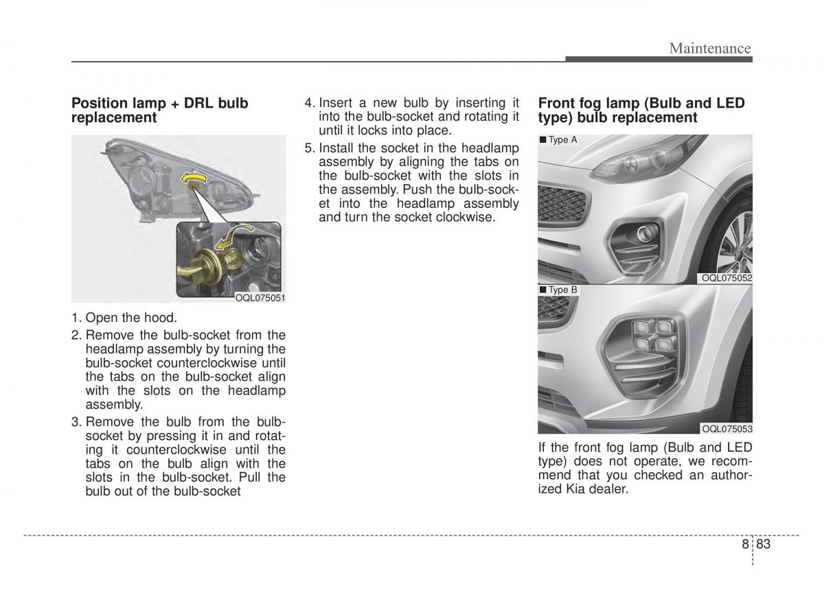 KIA Sportage IV 4 owners manual / page 552