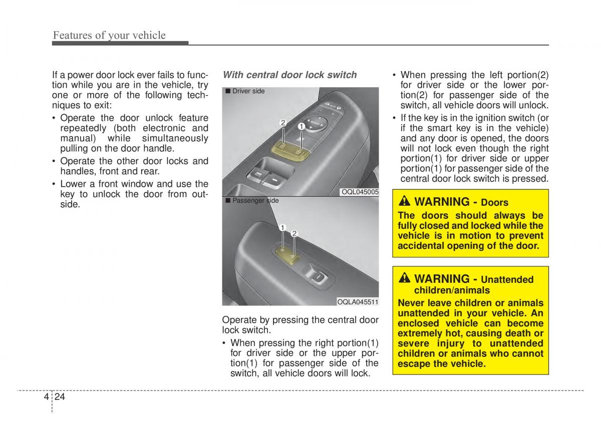 KIA Sportage IV 4 owners manual / page 109