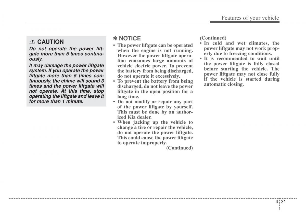 KIA Sportage IV 4 owners manual / page 116