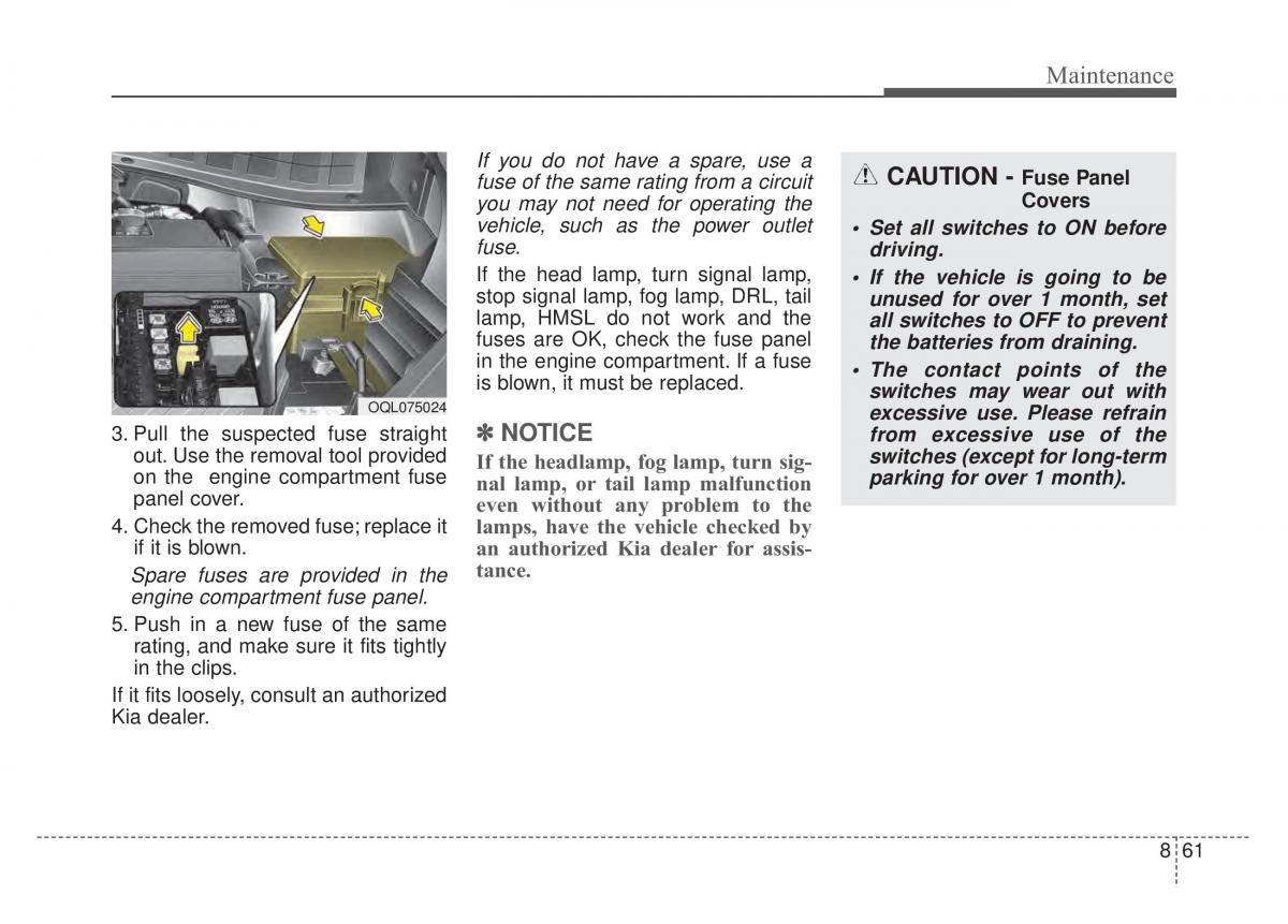 KIA Sportage IV 4 owners manual / page 530