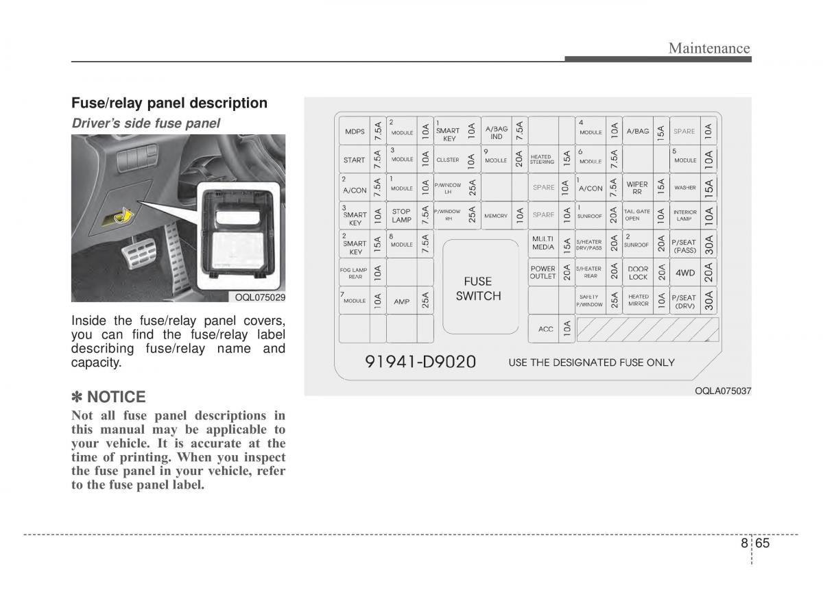 KIA Sportage IV 4 owners manual / page 534