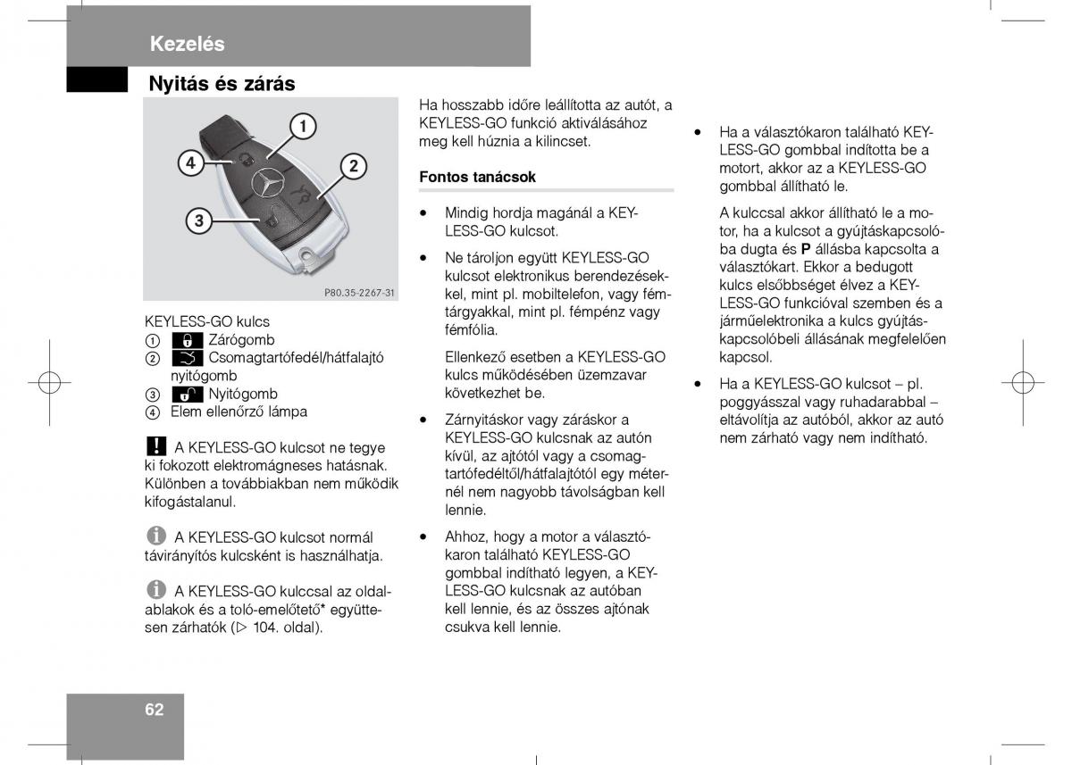 Mercedes Benz E Class W211 Kezelesi utmutato / page 64