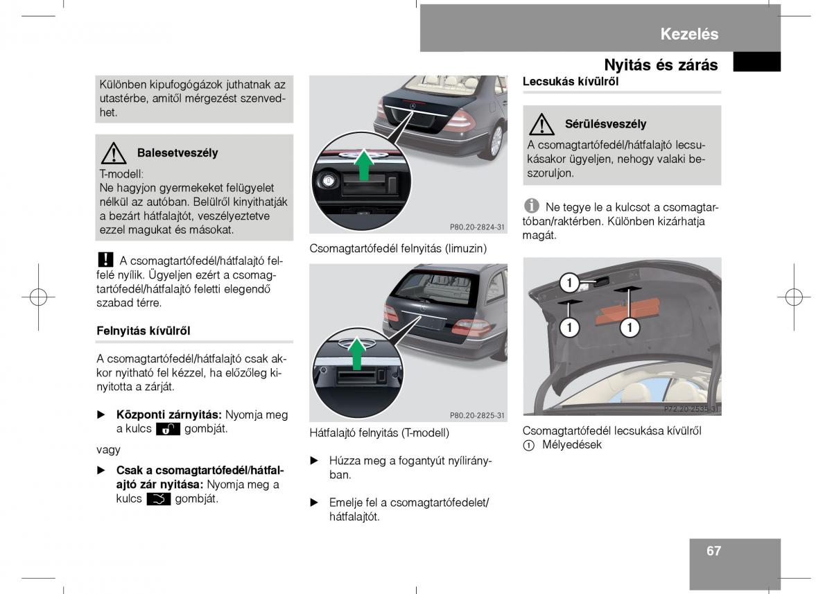 Mercedes Benz E Class W211 Kezelesi utmutato / page 69