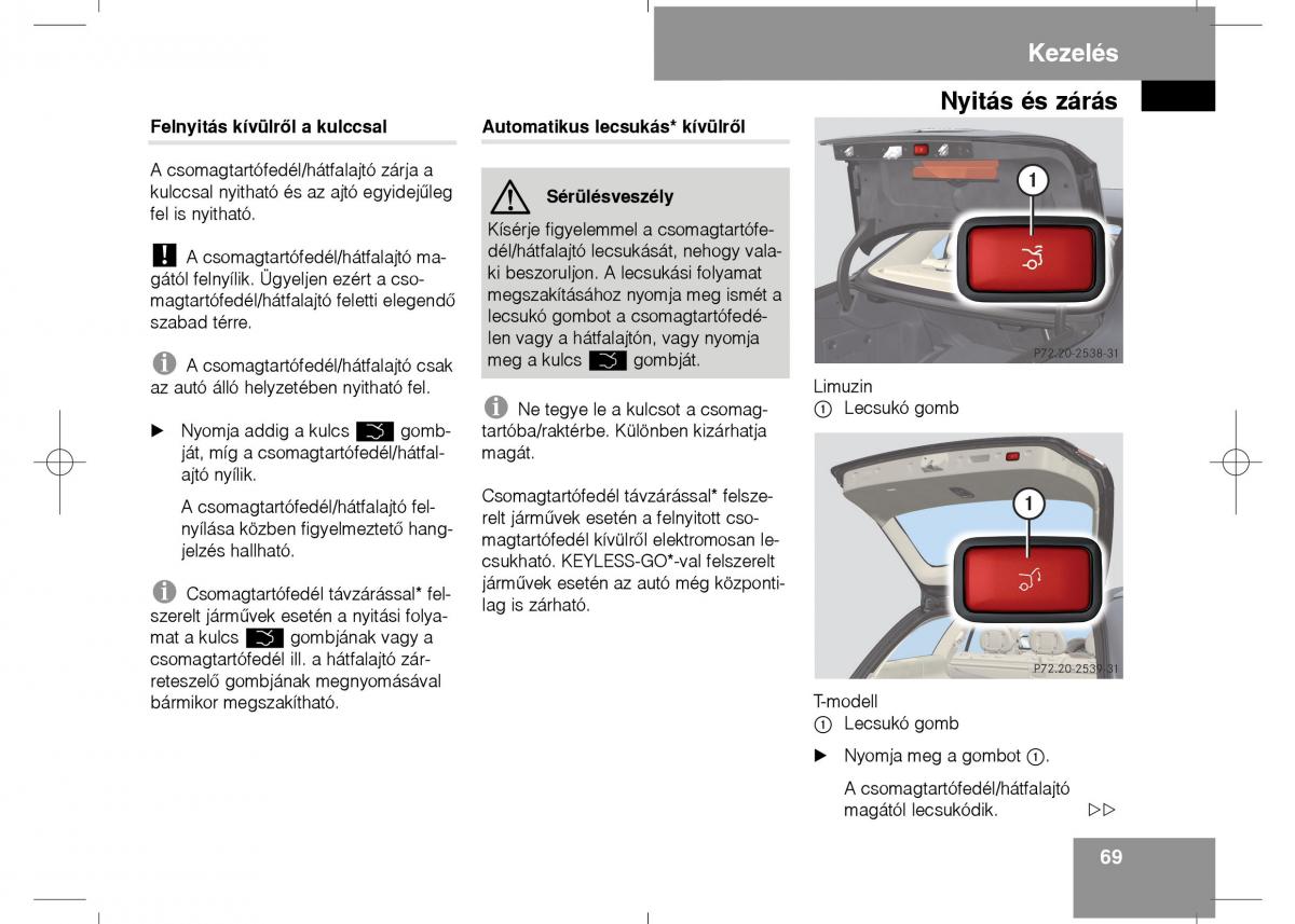 Mercedes Benz E Class W211 Kezelesi utmutato / page 71