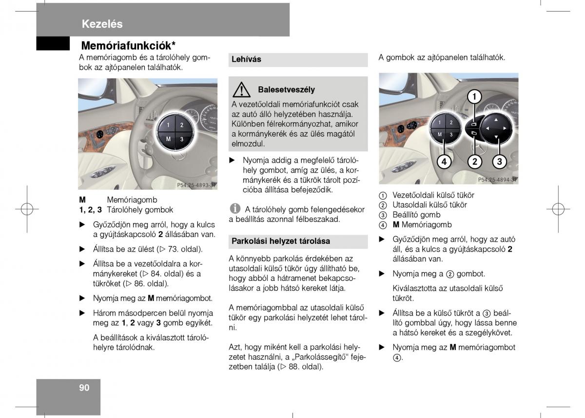 Mercedes Benz E Class W211 Kezelesi utmutato / page 92