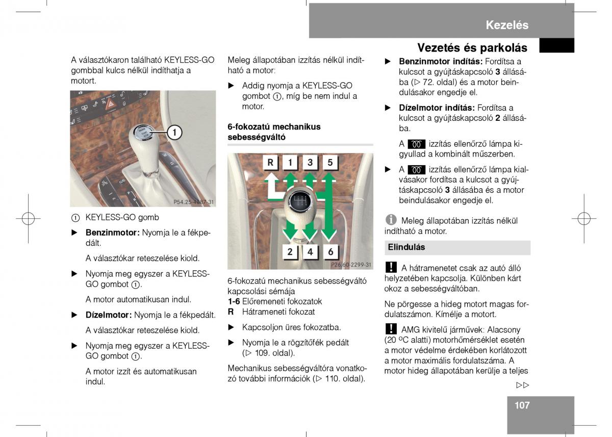 Mercedes Benz E Class W211 Kezelesi utmutato / page 109